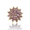 Jewelry Flower Lapel Pin Sparkling Floral Badge Luxury Rotating Snowflake Brooch  Gift