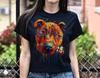 Watercolor Painting Pitbull Dog Unisex Shirt S-2XL Black Navy Dark Heather