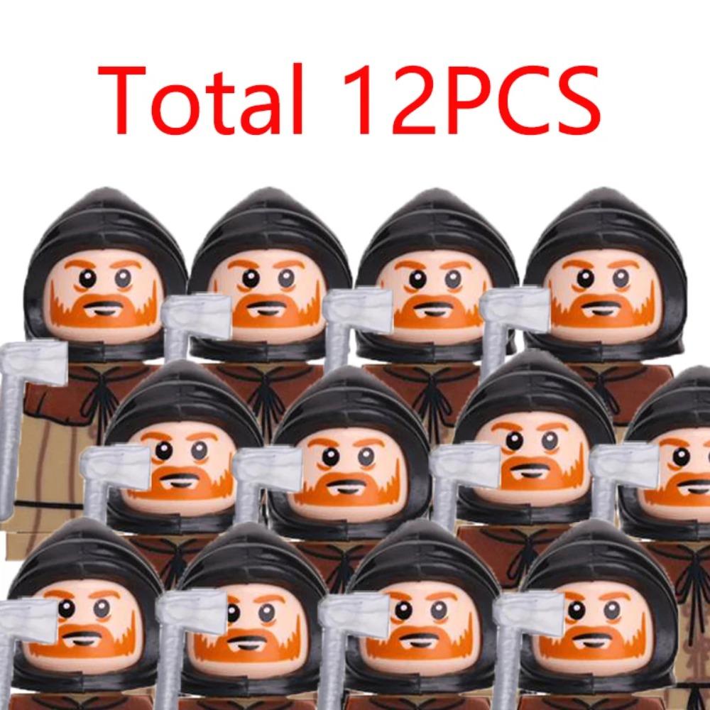 Medieval Military Building Blocks Solider Figures Gifts Weapons Shields Helmets Lionheart Teutonic Knights Militiaman Farmer MOC
