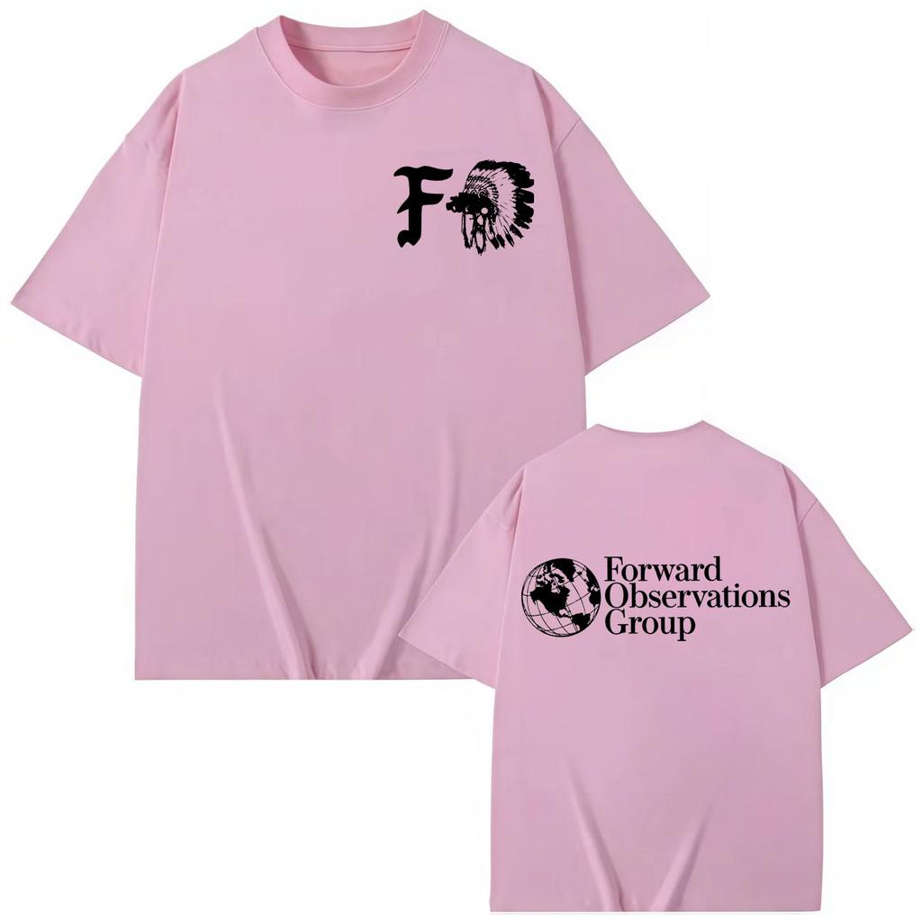 Forward Observations Group Print T Shirt High Street Trend Fashion Short Sleeve T-shirts Men Women Casual Loose Cotton T-shirt