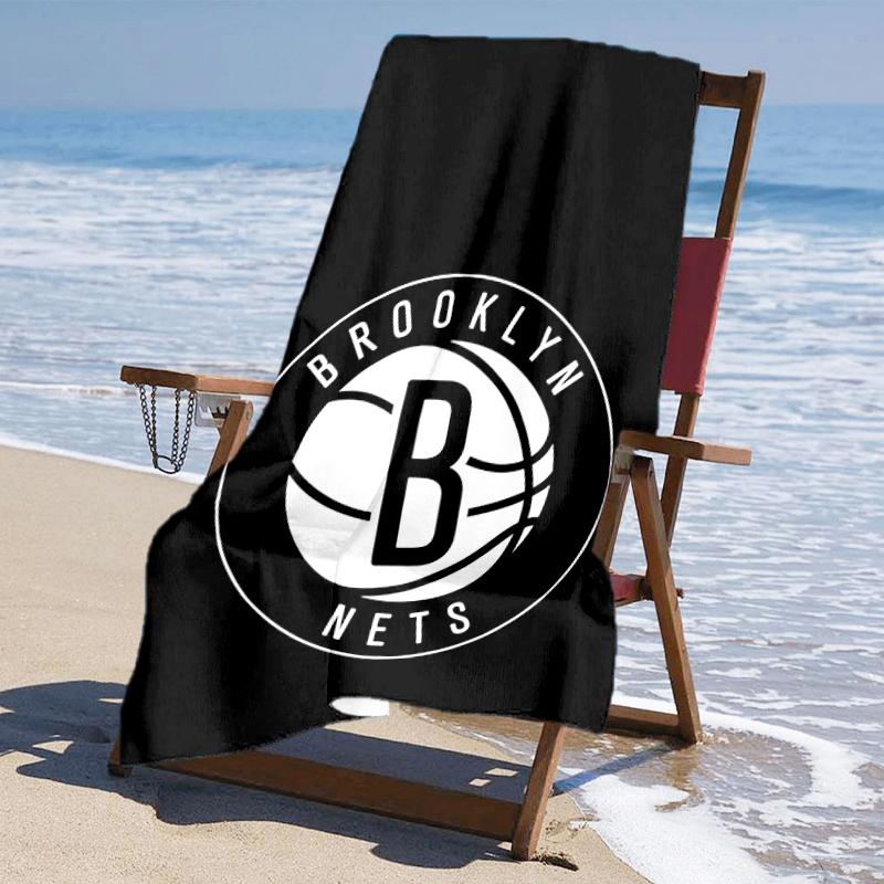 Ultra-Soft Beach Towel with Brooklyn Nets Theme,Ideal for Pool - Camping, Diving - Perfect Travel Essential, Vibrant Beach Towel.