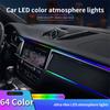 110cm/35cm 2 in 1 Car LED Colorful Atmosphere Lights USB Port Bluetooth Control
