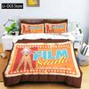 Movie Film Clap Board Patterns Comforter Bedding Set,Duvet Cover Bed Set Quilt Cover Pillowcase,King Queen Size Bedding Set