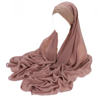 Instant Hijabs For Women Chiffon Hijab Scarf With Cross Jersey Caps Bonnet  Design Muslim Scarf Women Islamic Underscarf