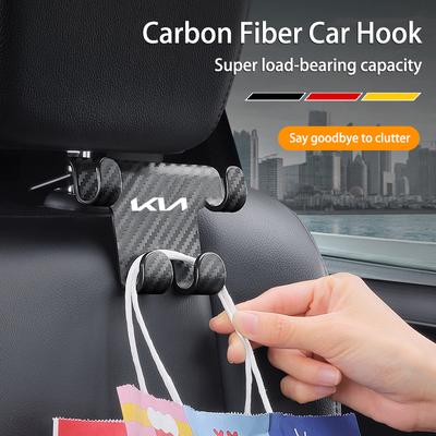 Car Interior Seat Back Hooks Double Hook Storage Accessories For K9 Sportage Niro K5 Carnival EV6 EV9 EV3 K8 Stinger Forte