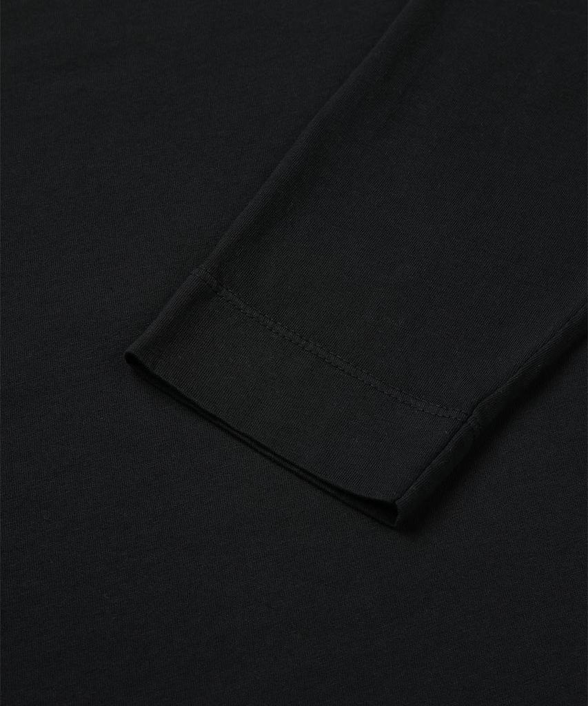 PANICALE Slim Fit Cotton Long Sleeve Polo Shirt [Black]