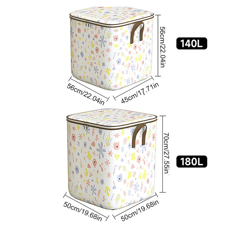 Quilt Storage Box Dustproof Organizers Non-Woven Wardrobe Space Saving Bag House-Moving Bedding Box Travel Storage Organization