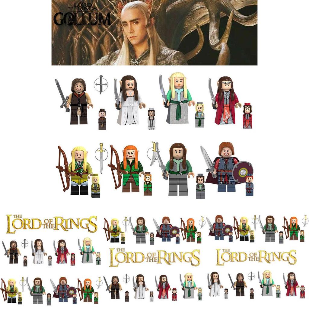 Children's Toy Lord Of The Rings Elf King Building Blocks Abs Plastic Small Particle 4.5 Cm Height