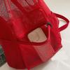 Korean Style Drawstring Backpack Portable Mesh Beach Bag Cute Nylon Backpack  Office Worker