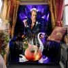 French Legendary Rock Singer and Actor Johnny Hallyday Blanket Soft Home Furnishing Nap Decoration Four Seasons Warm Sherpa Blanket U18