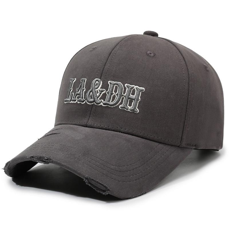 Embroidered Letter Baseball Cap Unisex Outdoor Rough Hard Top Cap Couple Sun Hat