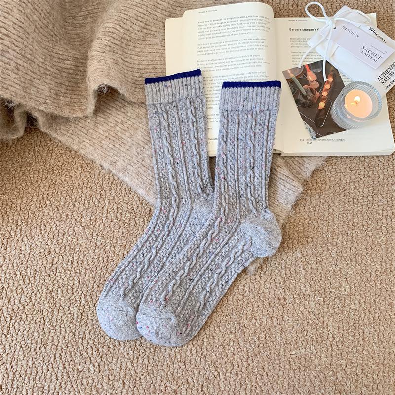 Wool Socks Children'S Thickened Warm Tube Socks Ideas Yarn Stacking Socks Women'S Winter Maillard Color