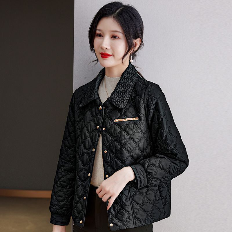 Down Cotton-padded Clothes Women's Short Winter New Small Light Rhombus Padded Jacket Small Cotton-padded Jacket