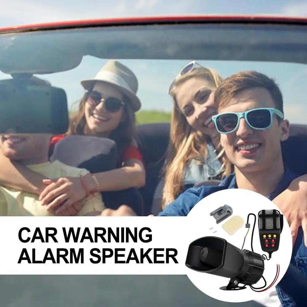 Car Horn Square Mouth 7 Tone 12V 100W Warning Loudspeaker Car Alarm Speaker