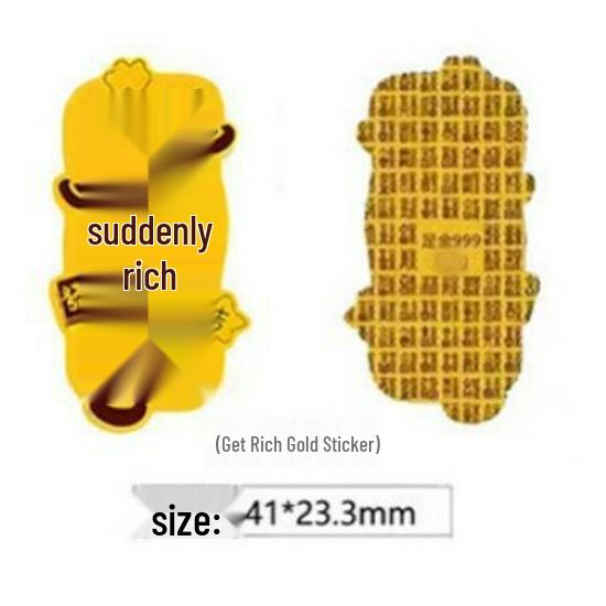 Shuibei 999 Pure Gold Princess Phone Sticker & Magnet Set - Prosperity, Peace, and Joy Design