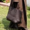 Borsa Tote in Pelle Intrecciata Grande Capacità Morbida Vera Pelle di Mucca Borsa a Spalla Borsa a Mano per il Pendolarismo Quotidiano Stile Urbano