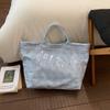 Large Capacity Transparent PVC Waterproof Tote Bag Women Commuter Handbag