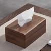 Walnut Tissue Box Creative Solid Wood Tissue Box Living Room Decoration Desktop Tea Table Paper Storage Box Home Accessories