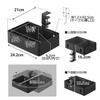 Yamazaki Tower Rotating Storage Rack with Lower x D21 x Small Item Can be Mounted on Top or Model 10366 Dividers, Black, Rack W24.2 H15.6cm,