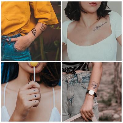 Herbal Semi-Permanent Waterproof Tattoo Stickers for Men and Women