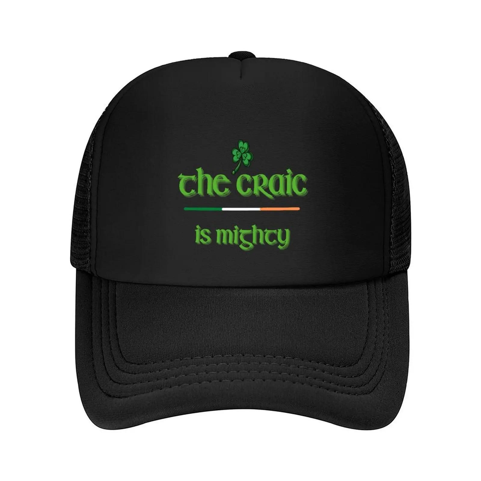 

The Craic is Mighty Funny Irish Saying Baseball Cap Luxury Unisex cap New In Hat derby hat Sunhat Womens Beach Visor Mens