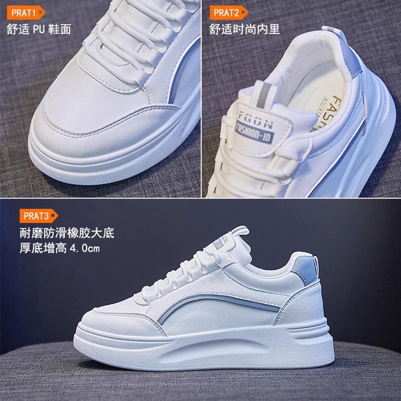 Fashion Women's Shoes Little White Shoes Women's 2025 Spring New Versatile Soft Leather Board Shoes Breathable Muffin Bottom Sports Casual Shoes