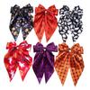 Halloween Decorative Clip Silky Satin Hair Bows for Women, Big Ribbon Bow Clips Girls, Hairstyle Accessory Oversized Long Tail Barrettes,