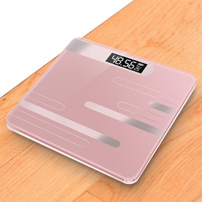 Badezimmer-Körper-Bodenwaage, Glas, intelligente elektronische Waage, USB-Aufladung, LCD-Monitor, Gewicht, digitale Waage