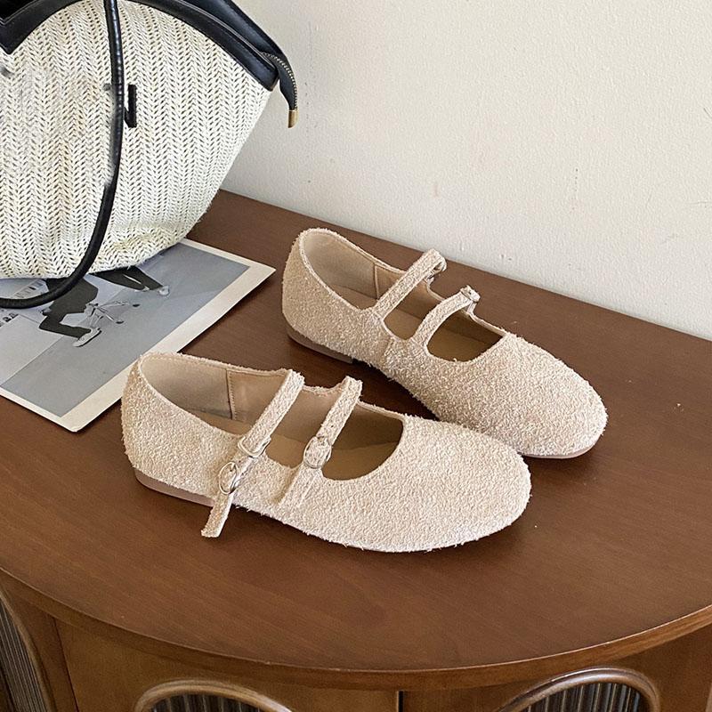 Fashion Fashion Buckle Strap Women Flats Mary Janes Shoes Casual Female Shallow Footwear Round Toe Ladies Flats With Shoes