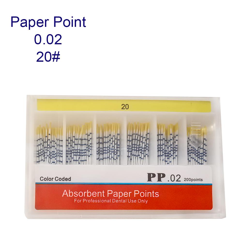 0.02 0.04 0.06 Dental Filling Material Dentist Product Root Canal Endodontic Paper Tips Dental Absorbent Paper Points
