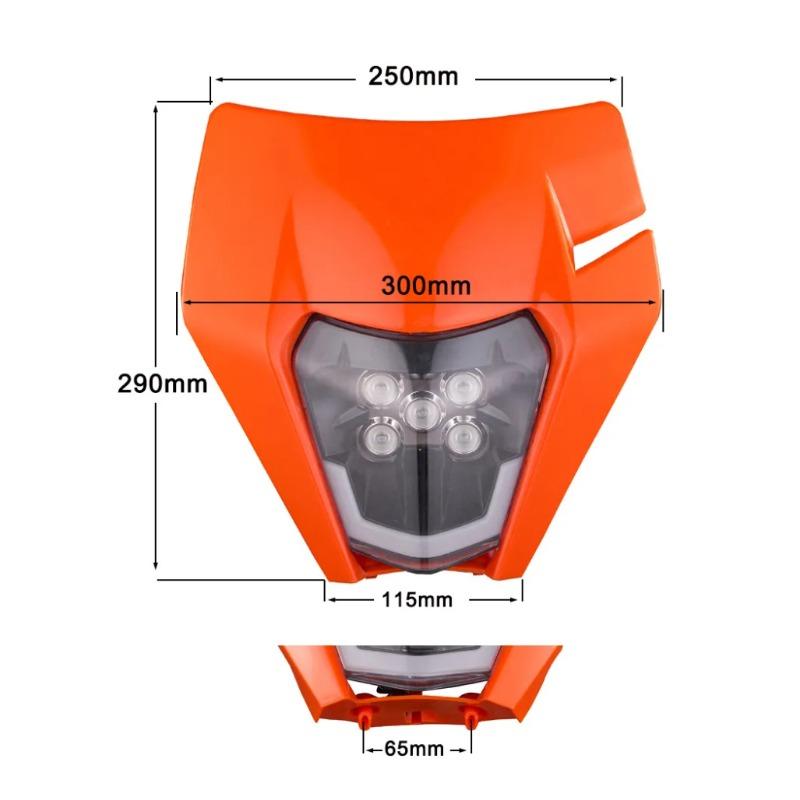 Motorcycle Headlights Led Daytime Running Lights 5 Beads Large Lampshade Suitable For Ktm Off-Road Motorcycle Modification