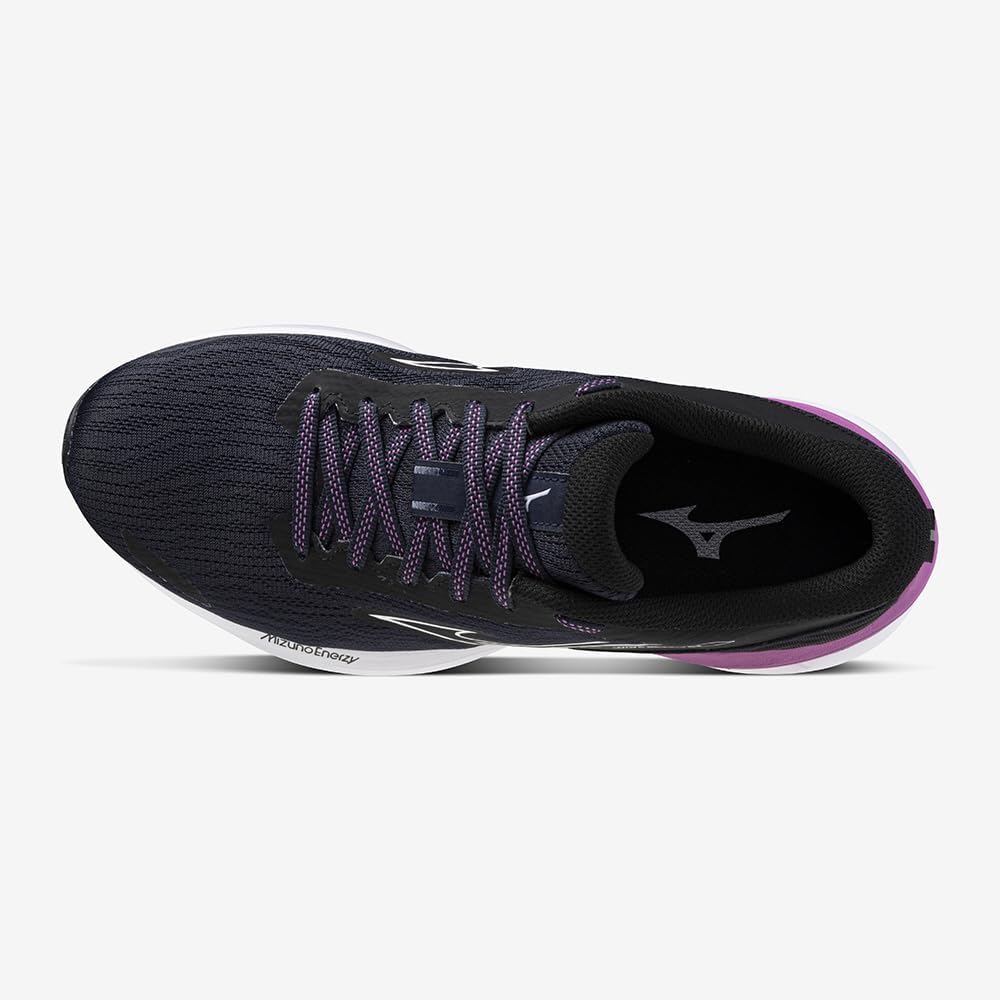 Mizuno Wave Revolt 3 Running Thick Navy X White X Purple 2E Shoes, Jogging, Marathon, Training, Sports, Lightweight, Resilient, Sole, Women's, Pink,