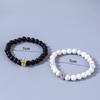 Fashion trend bracelet personalized beaded unisex bracelet inlaid zircon versatile bracelet couple hand jewelry