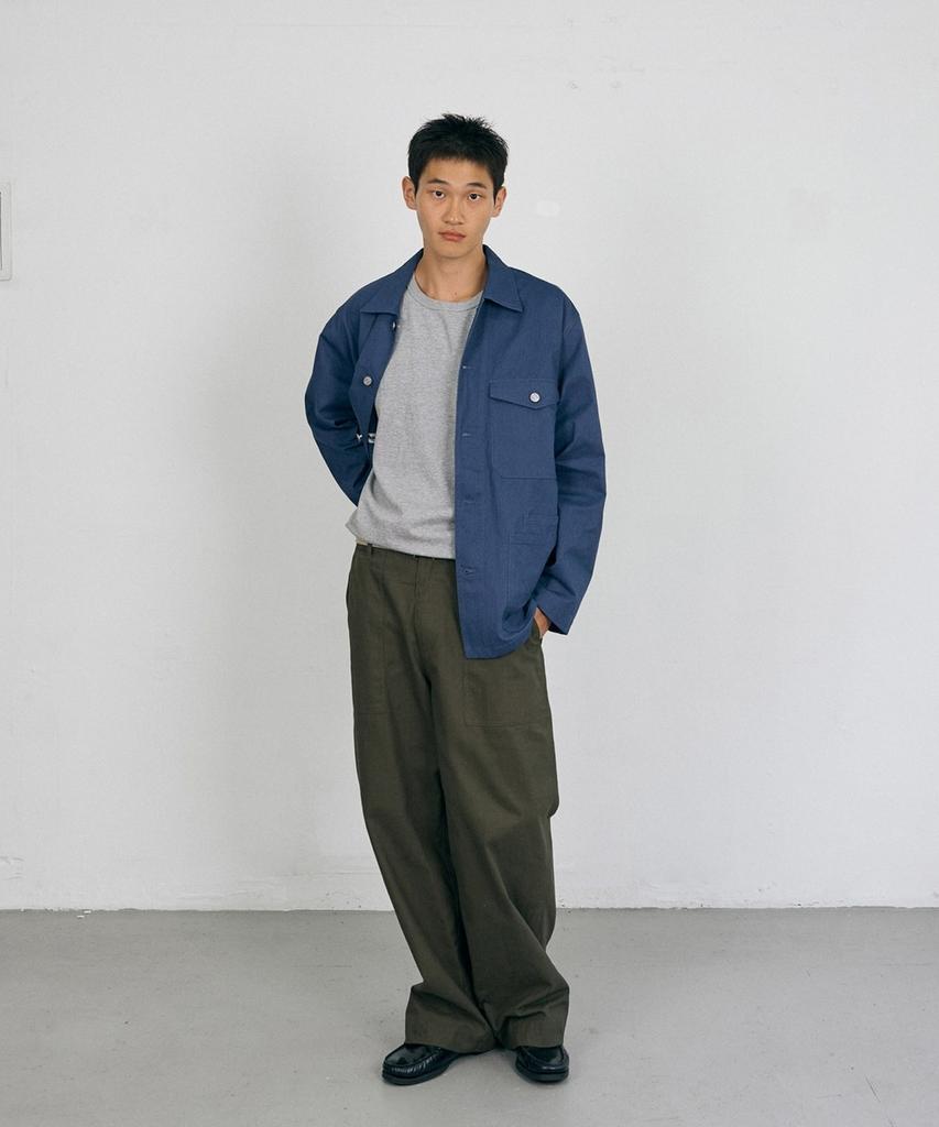 HAVE HAD Twill Cotton Chore Jacket (Blue)