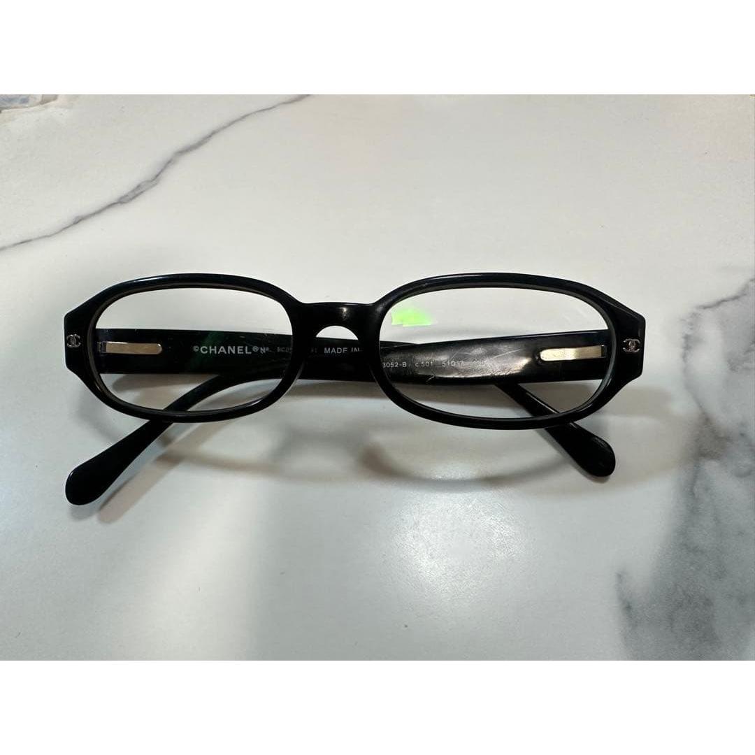 Used CHANEL glasses matelasse rhinestone