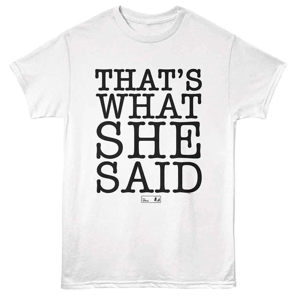 The Office - Thats What She Said Text -  Short Sleeve Children s T-shirt - White 140