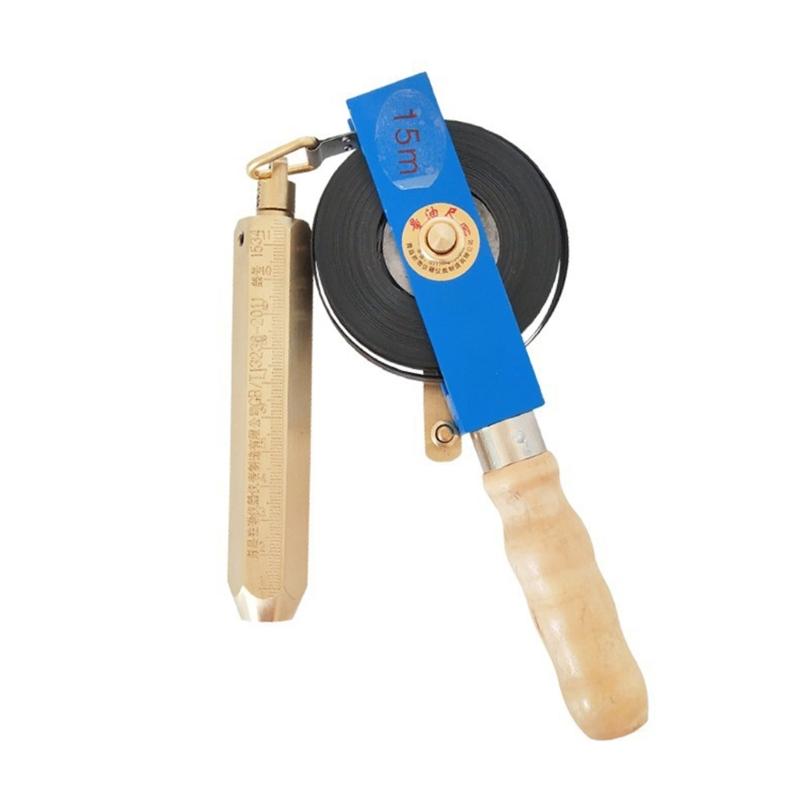 Öltank-Peilbänder 5/10/15/20/25/30M Messlineal Kohlenstoffstahl Ölpeilband mit Messinglotbandmaß