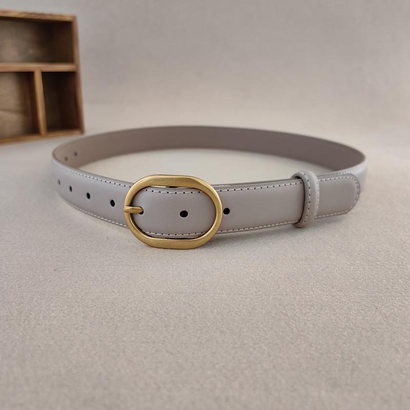 Style Womens Vintage Waist Belt Elliptical Metal Buckle Dress Shapewear Belt