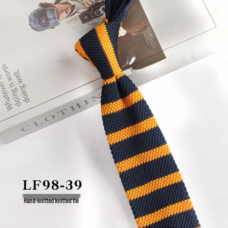 Stylish British Casual Slim Fit Knit Wool Tie, Unisex, 6cm Width.