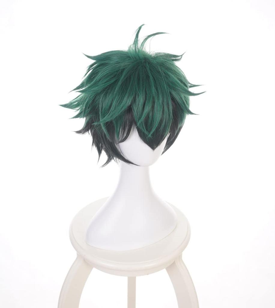 Eileen My Hero Academia Izuku Midoriya Wig, Heat-Resistant, Disguise Wig, Anime Wig, School Festival Wig, Includes Net