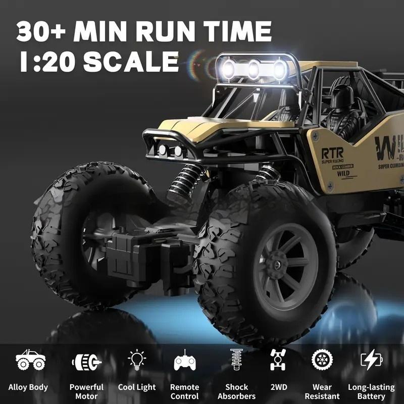 4Wd Rc Car Off-Road 4X4 Remote Control Buggy Truck With Led Lights Racing Drift Toy For Boys And Girls Children'S Gift