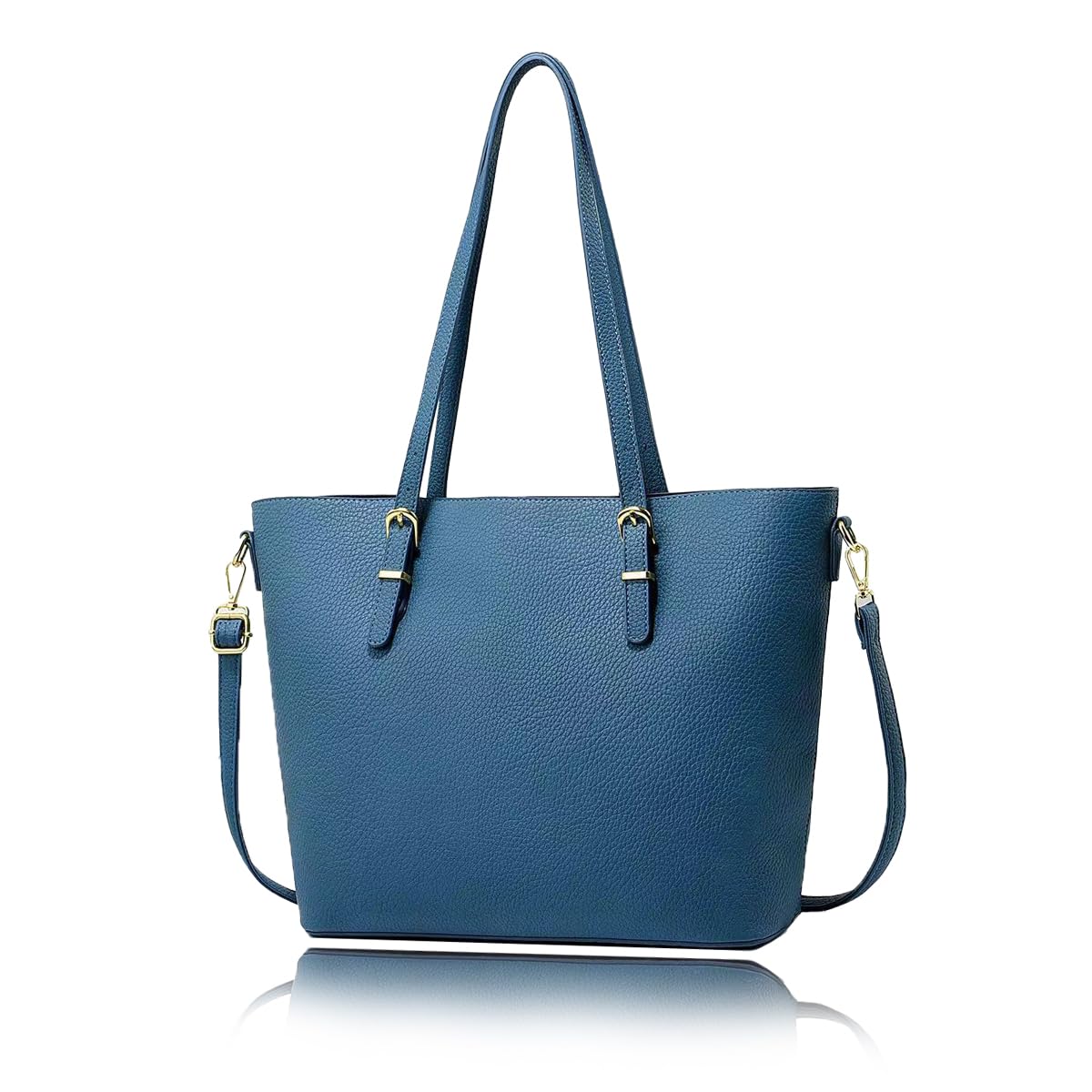 

Tote bag for business PU A4 size large shoulder commuting 2WAY [work worker] women, bag, leather, storage, capacity, zipper, (blue) [product] синій