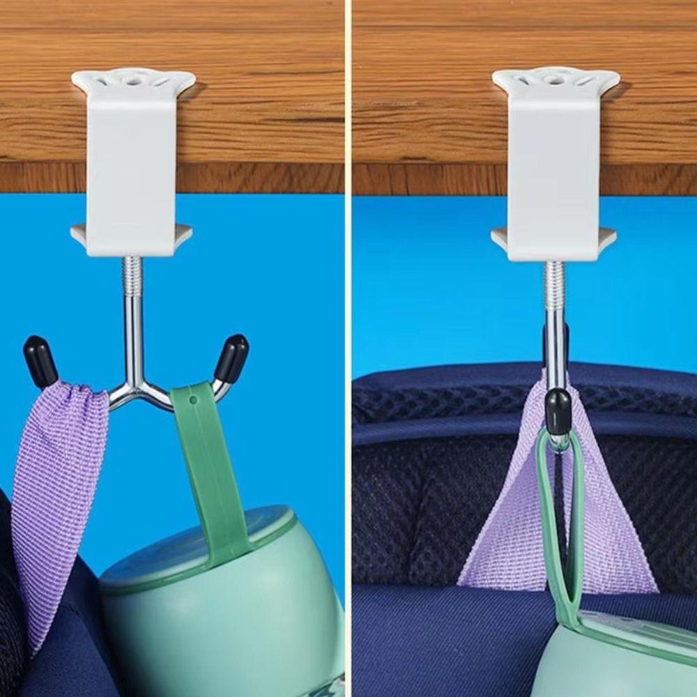 Adjustable Desk Side Hook Double Hooks Handbag Rack New Backpack Holder