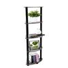 5-stöckiges Eckregal, industrielles Wand-Eck-Bücherregal, Ecklagerregal, Regale zur Präsentation von Pflanzenblumen, Ständer-Bücherregal für Zuhause, Büro, Küche