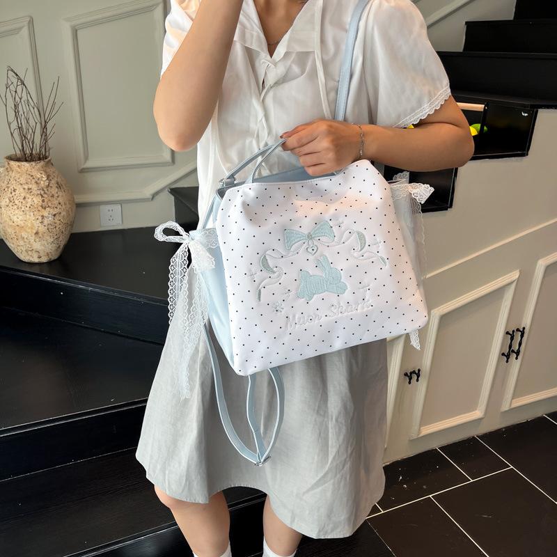 Geantă de mesager cu buline, Geantă de umăr drăguță cu desene animate cu animale, Rucsac casual versatil la modă