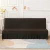 Solid Color Elastic Folding Sofa Bed Cover With Skirt Sofa Slipcover Couch Cover Furniture Protector 1Pc Home Decoration Couch Cover