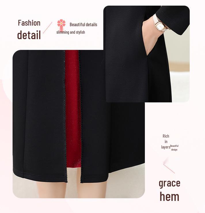 Mom's 2025 Spring Slimming Two-Piece Dress for Mid-Aged Women