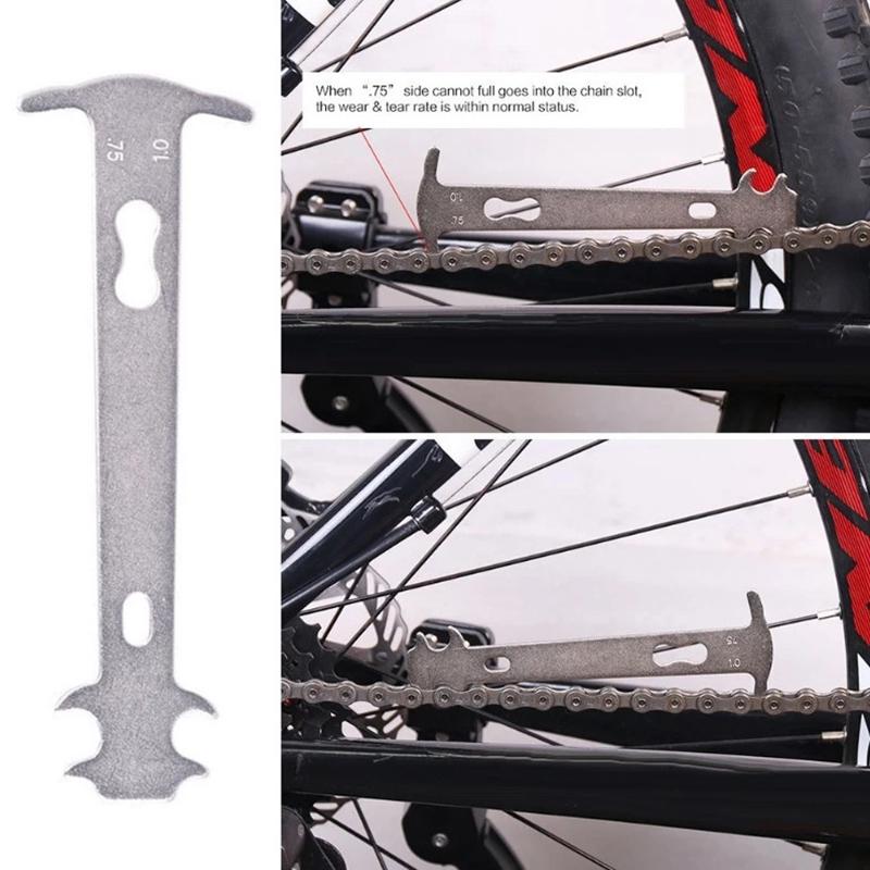 Bicycle Chain Test Caliper Highway Folding Bicycle Mountain Bike Chain Wear Replacement Detection Card Rail Tool