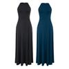 Women Summer High Slit Maxi Dress Halter Sleeveless Long Dress