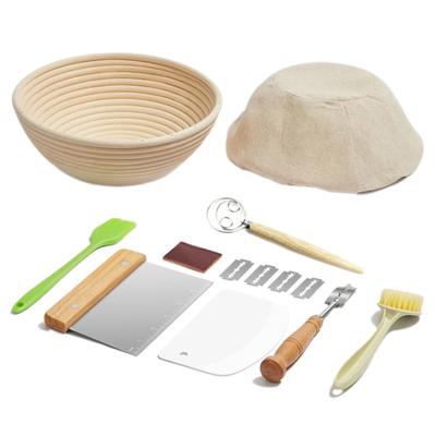 Sourdough Bread Baking Supplies Banneton Proofing Basket Set Rattan Oval Round